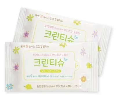 천연펄프 비데종이물티슈 10매