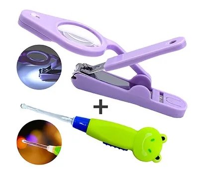 후레시돋보기손톱깎이 LED귀이개 세트