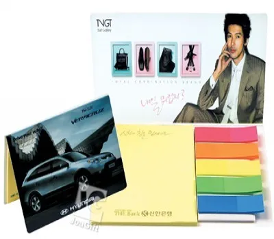 수첩식 점착메모지 20매 형광필름지