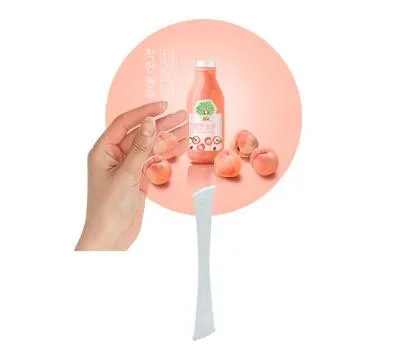 투명 원형 에스팬시 부채