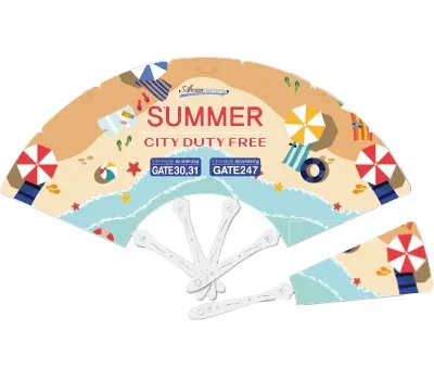 패션7쪽부채 크라운자루 中